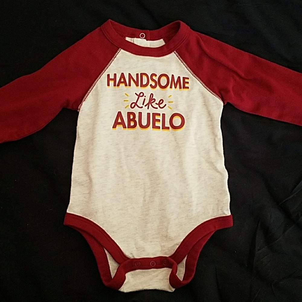 Handsome Like Abuelo long sleeve onsie (6-9 months
